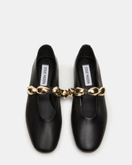 POPPIN BLACK LEATHER