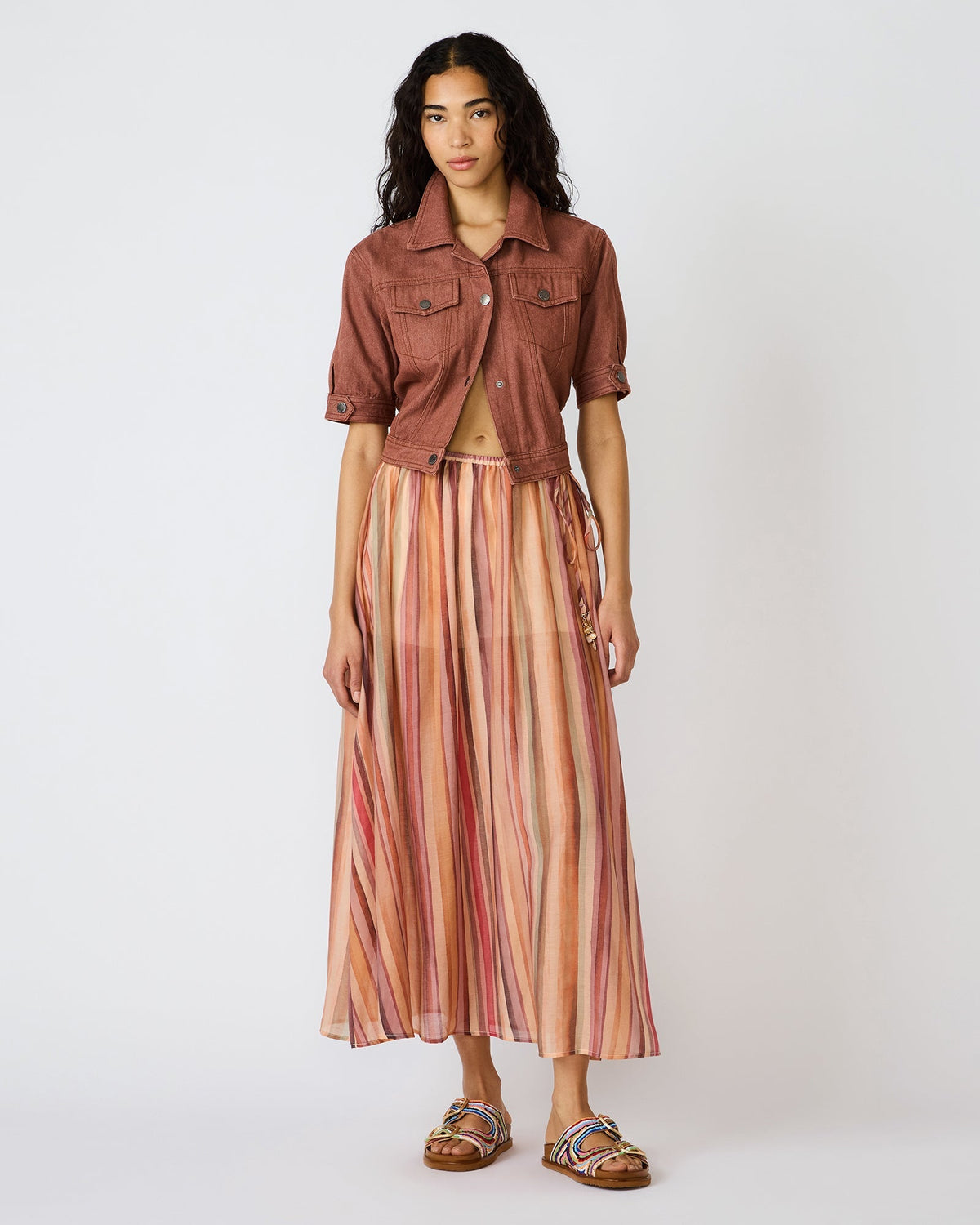 SHILLOH SKIRT STRIPE MULTI